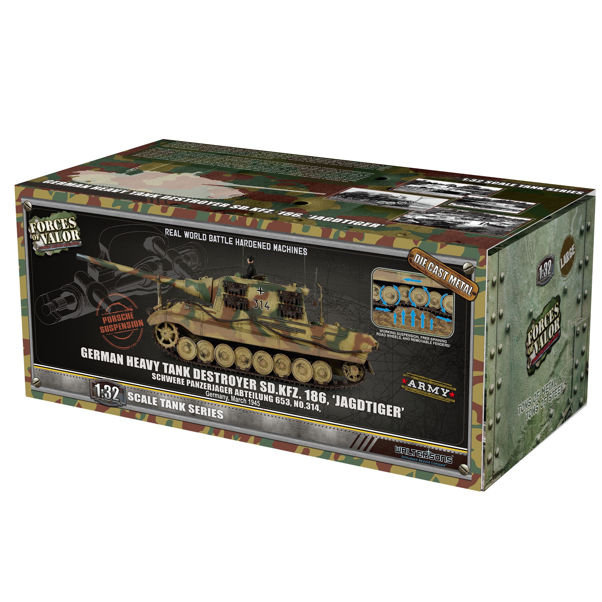 German Sd.Kfz.186 Panzerjager Tiger Ausf. B heavy tank "JagdTiger" (Porsche suspension)