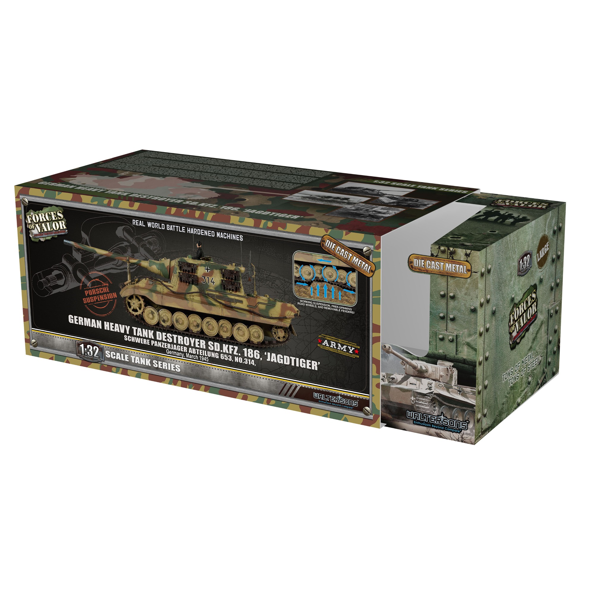 German Sd.Kfz.186 Panzerjager Tiger Ausf. B heavy tank "JagdTiger" (Porsche suspension)