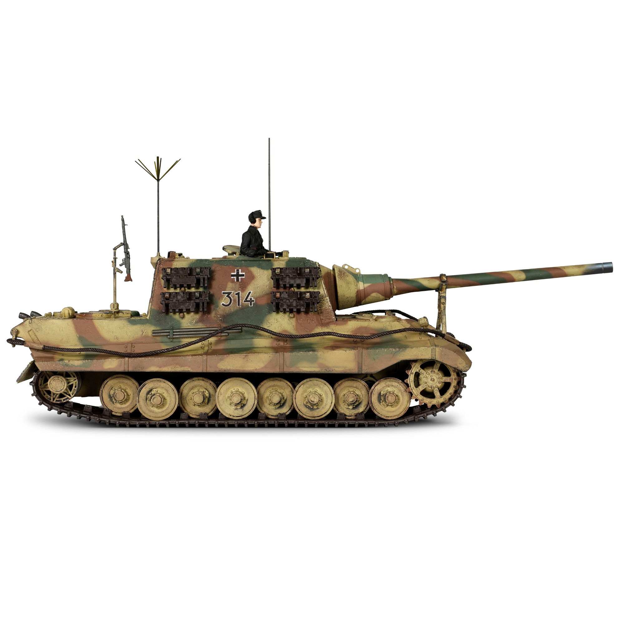 德军歼击车 "猎虎" 配保时捷悬挂系统 (包括一个士兵公仔)