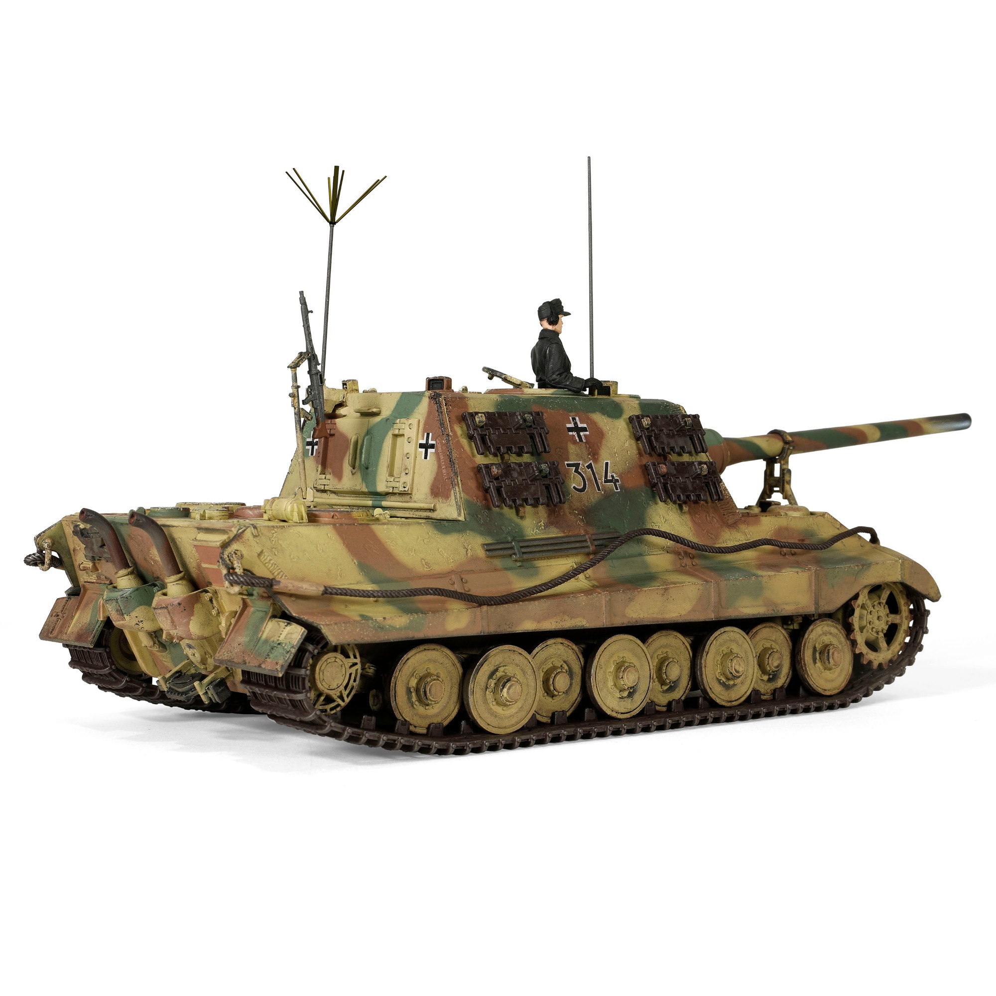 德军歼击车 "猎虎" 配保时捷悬挂系统 (包括一个士兵公仔)