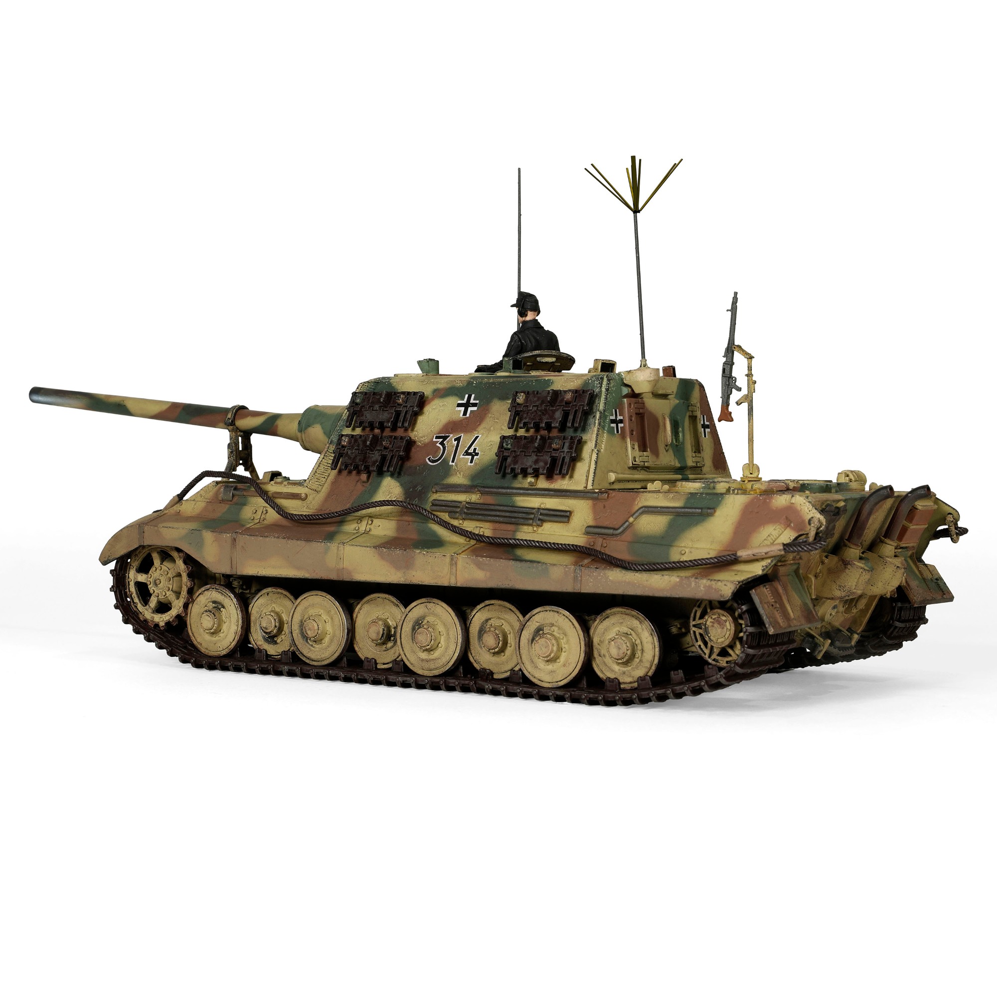 德军歼击车 "猎虎" 配保时捷悬挂系统 (包括一个士兵公仔)