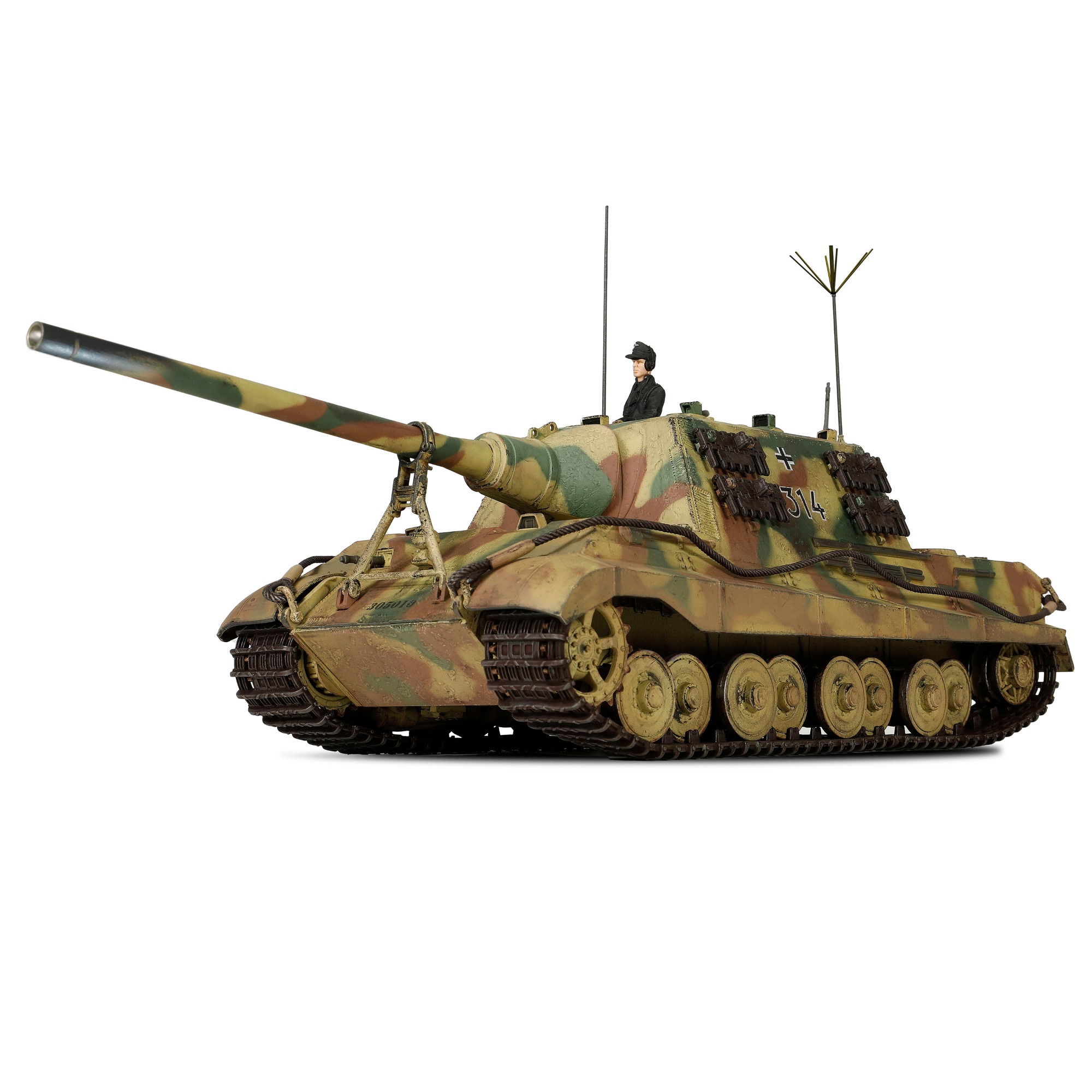 德军歼击车 "猎虎" 配保时捷悬挂系统 (包括一个士兵公仔)