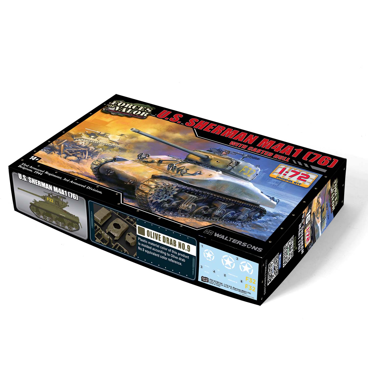 美国谢尔曼 M4A1 (76)  铸造车体 - FOV版