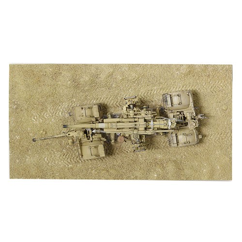 德军88毫米高射炮，Flak 36型基座配Flak 18型一体式炮管（包括七个沙漠服饰士兵公仔 & 隆美尔将军）