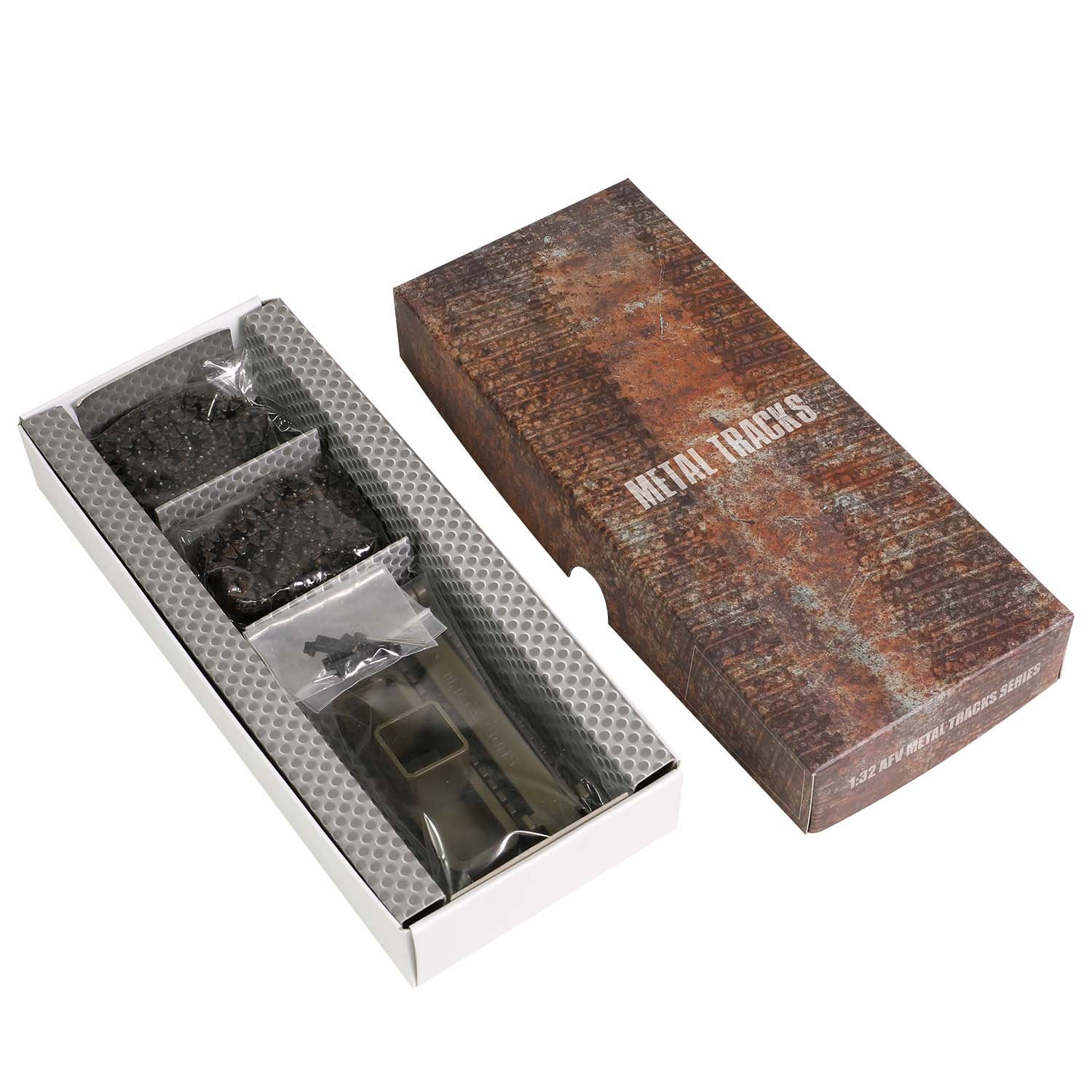 1:32 - 谢尔曼M4坦克 - VVSS水平弹簧避震系统-T51型履带 - 金属履带升级配件