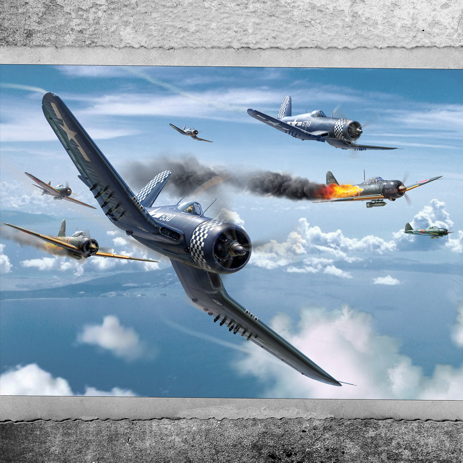 美国F4U-1D海盗船战斗机, 拼装模型 - FOV版