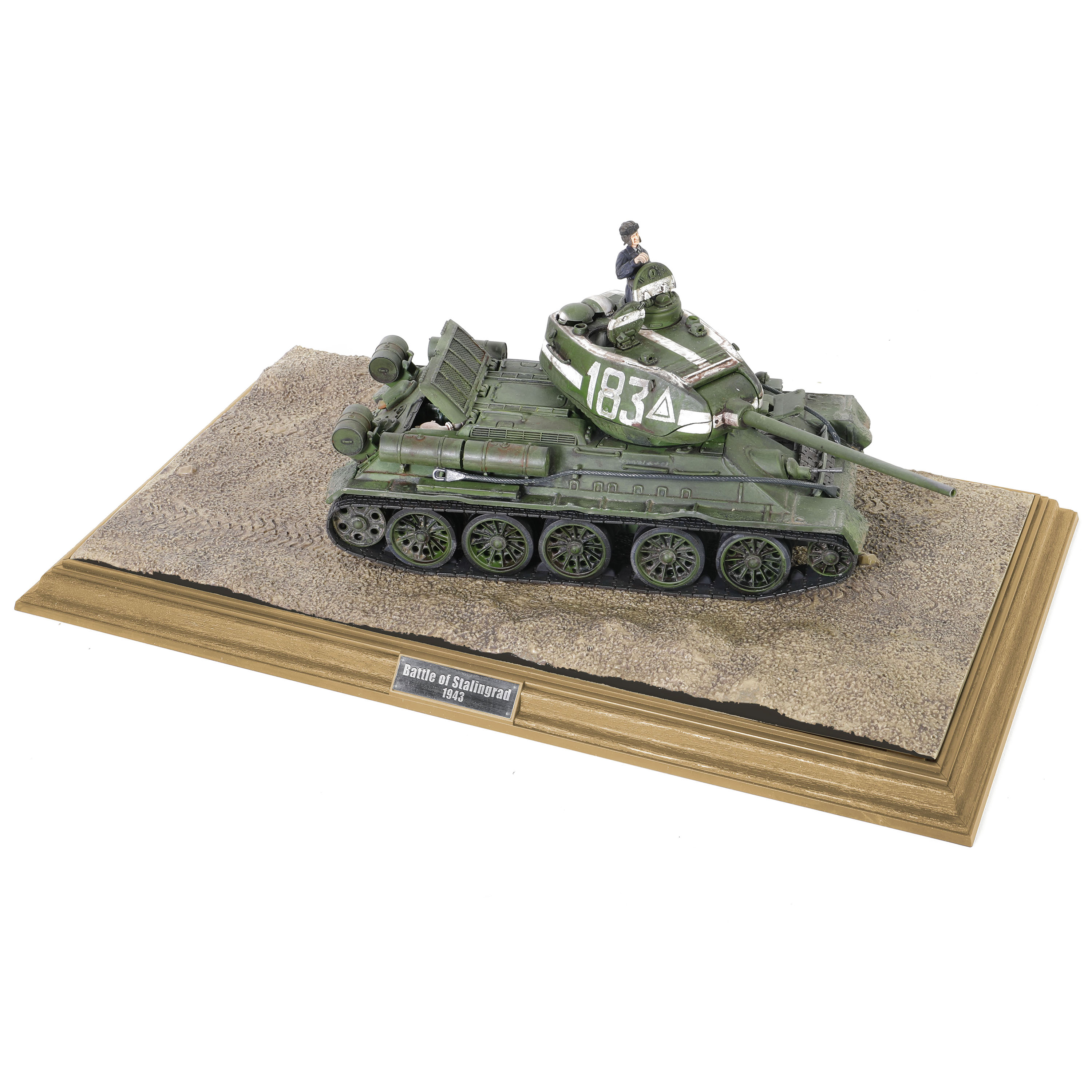 1:32 比例裝甲戰車系列 - 胡桃木木紋框展示台 + 3個名牌