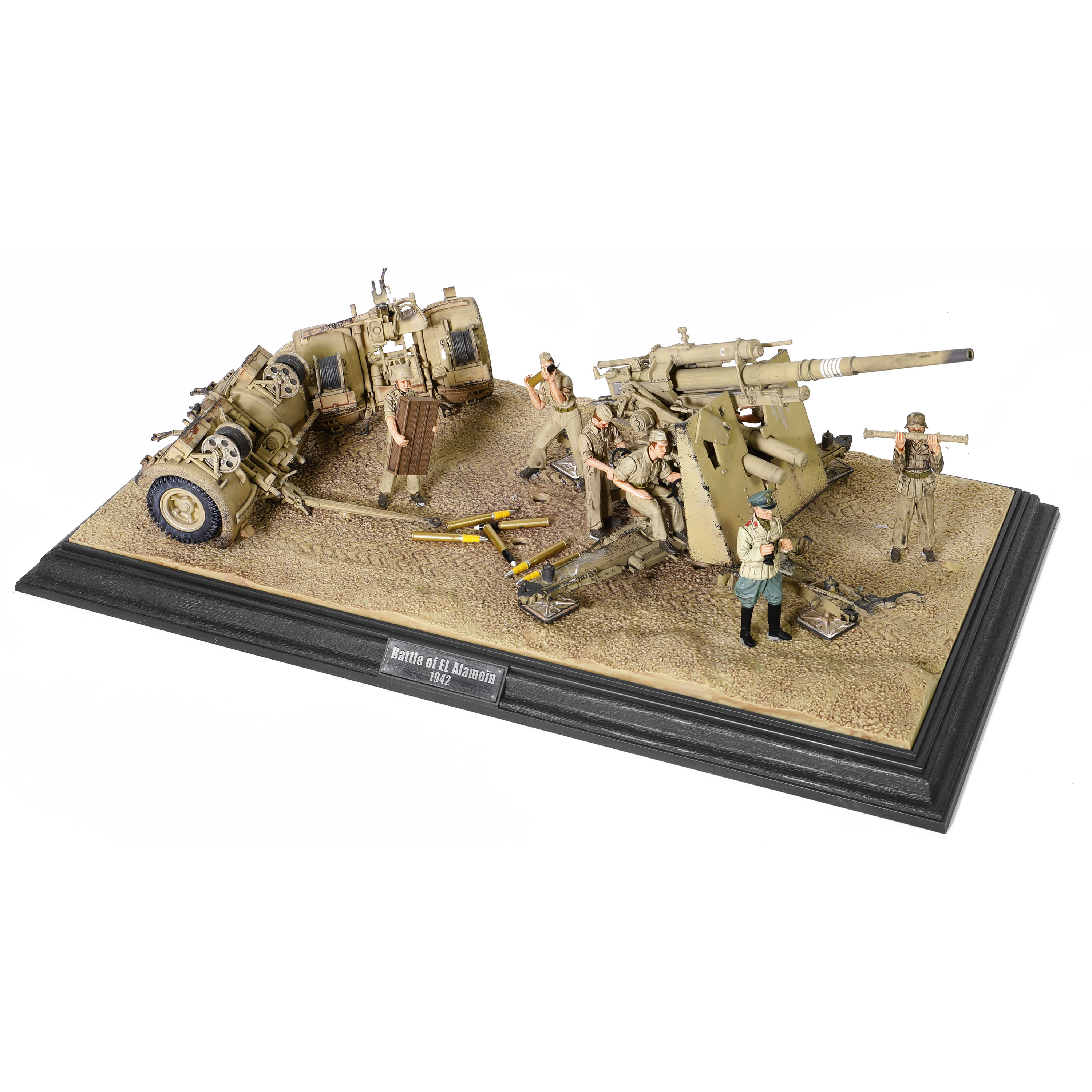 1:32 比例裝甲戰車系列 - 黑木木紋框展示台 + 3個名牌