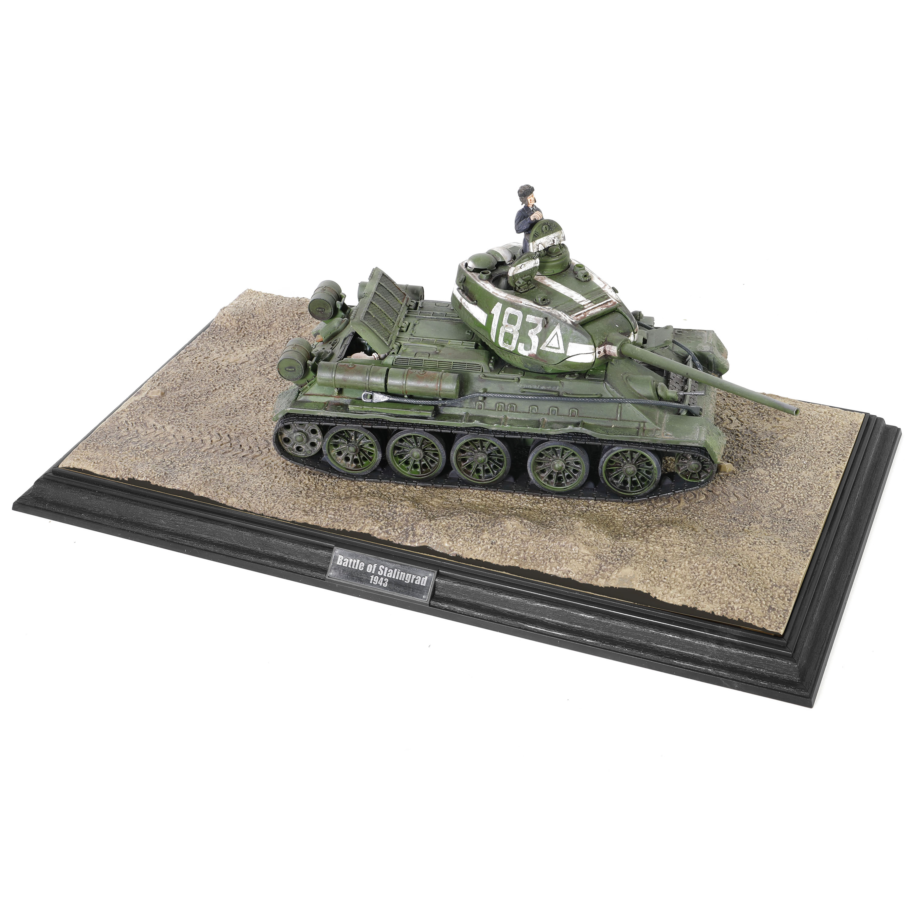 1:32 比例裝甲戰車系列 - 黑木木紋框展示台 + 3個名牌
