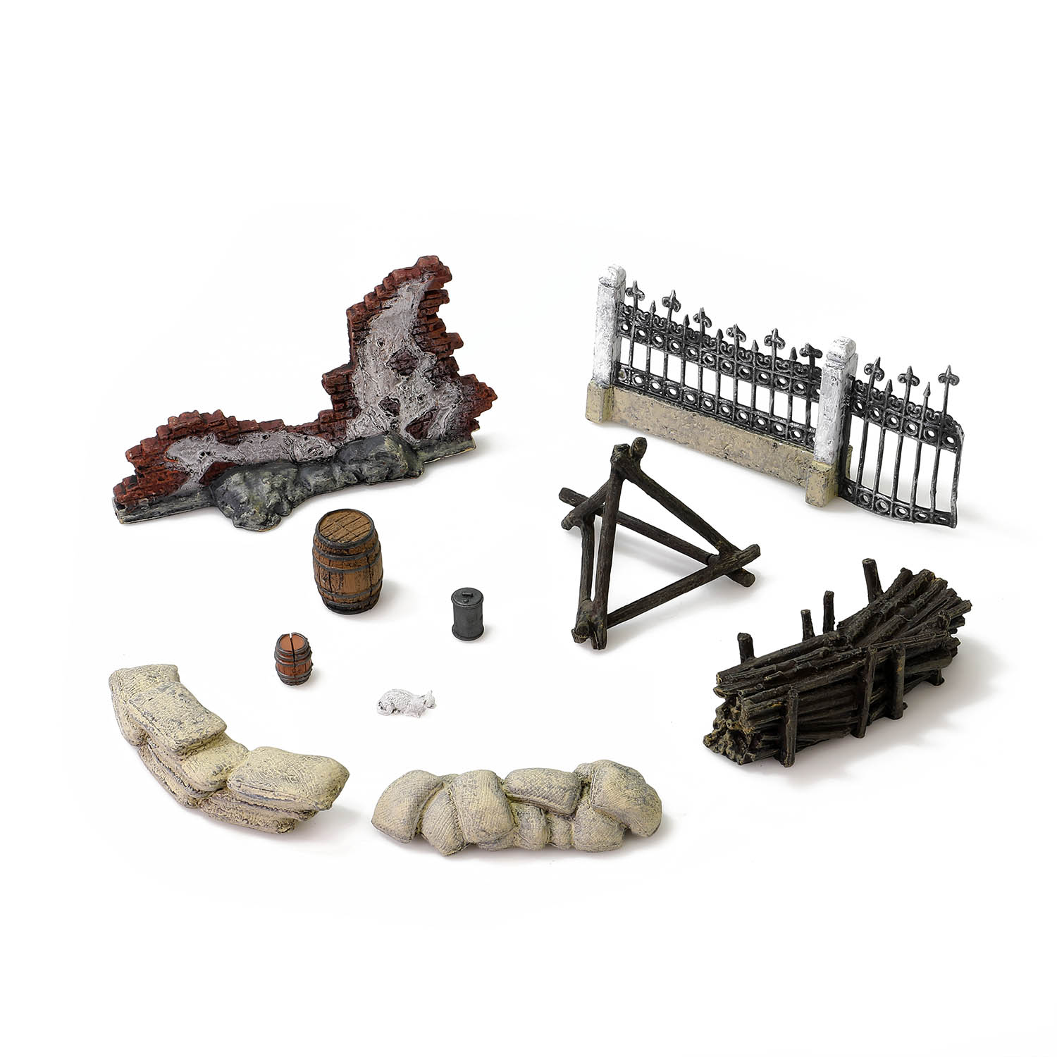 二戰場景佈置配件系列 - 城市廢墟配件套裝